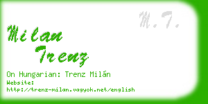 milan trenz business card